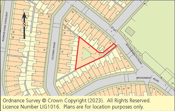 Lot: 117 - FREEHOLD SITE WITH PLANNING FOR FOUR FLATS -